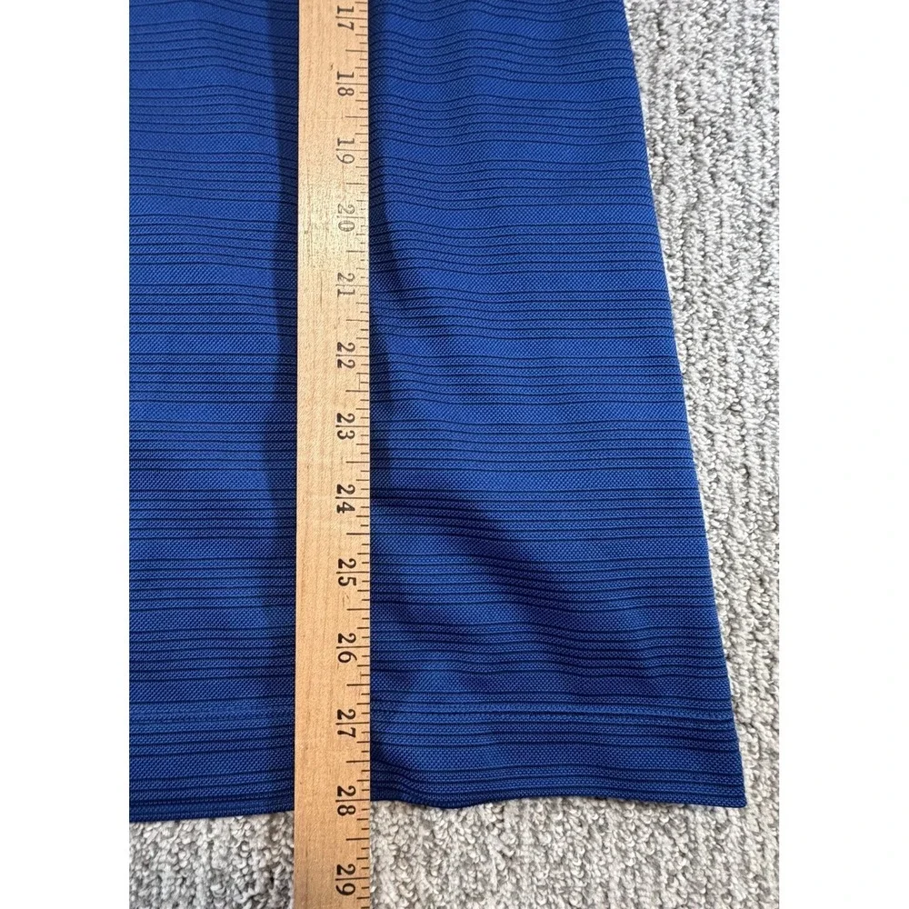 Nike‎ Golf Polo Shirt Mens XL Blue Black Stripe Dri Fit 274038-438 Performance